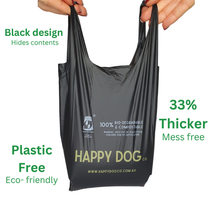 120 Bags - Strong, leak-proof dog waste bags with tie handles